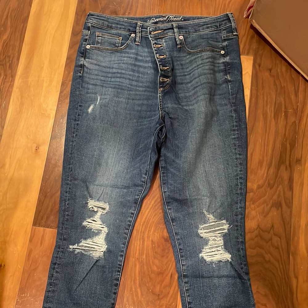 Universal Thread (Target) jeans. Ripped at knees